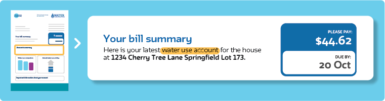 Water use only bill
