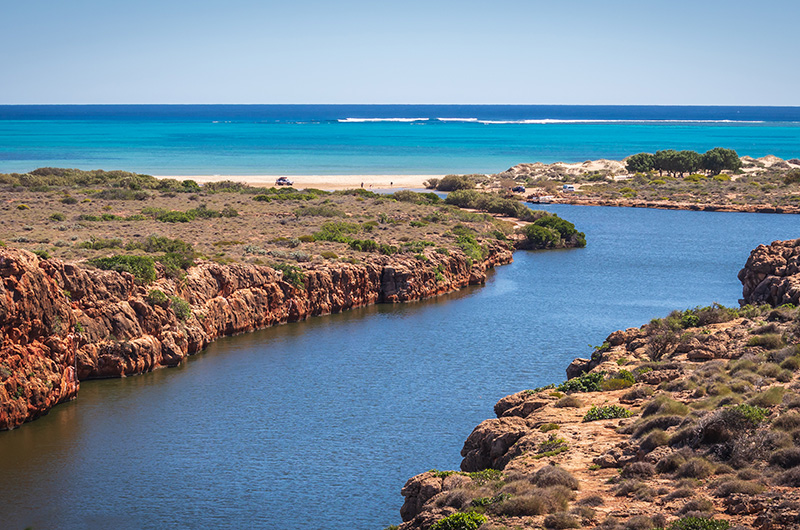 Image of the mouth of Yardie Creek in Ningaloo National Park near Exmouth 