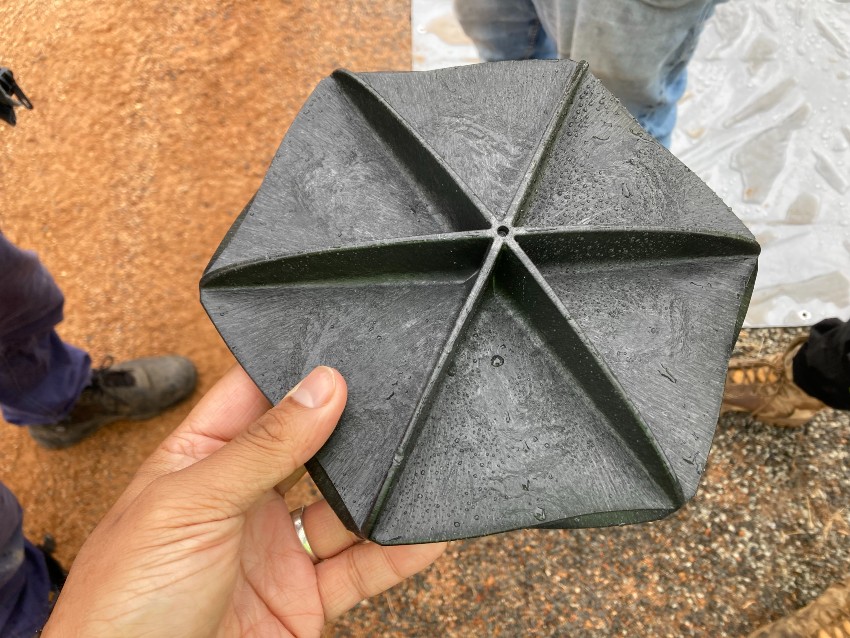 One of the thousands of HexaCover discs now deployed in the Great Southern region.