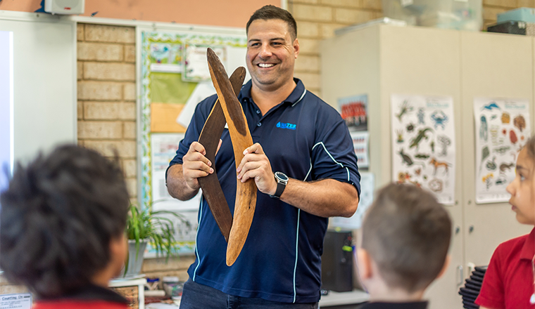 Leda Primary School students learning about Water in Aboriginal Culture