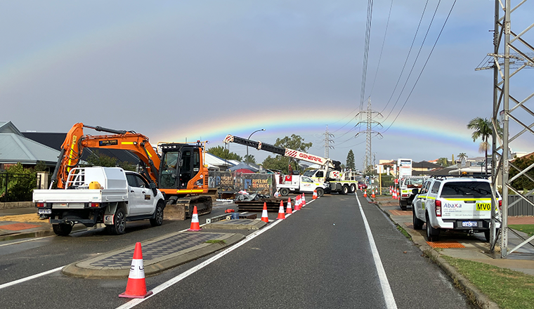 Work area along Hamilton Road, Spearwood/Coogee