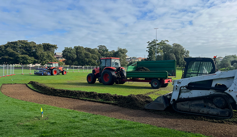 Turf restoration at Bruce Lee Reserve