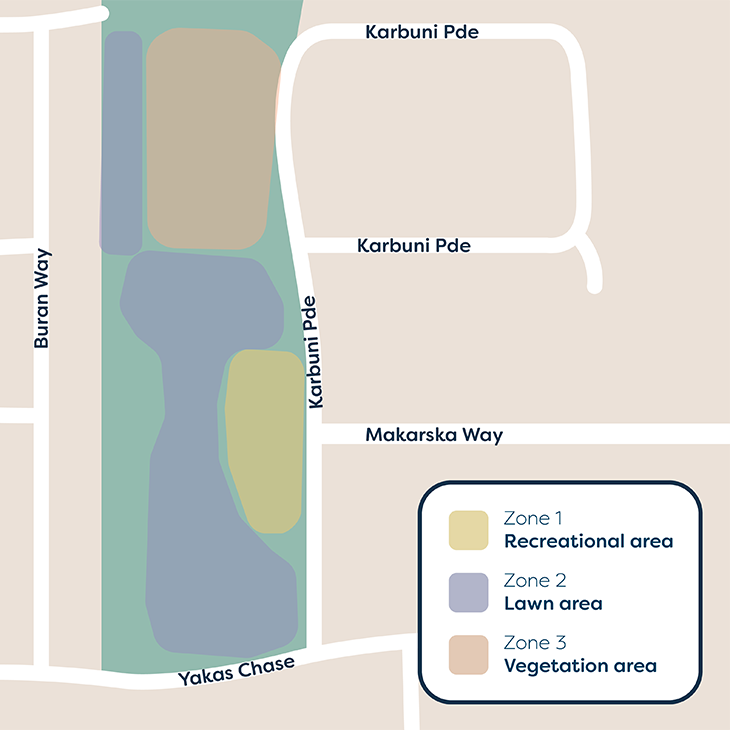 Watsonia Park restoration zones