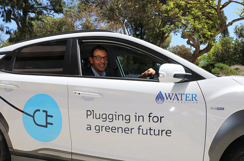 Water Corporation CEO driving our electric vehicle