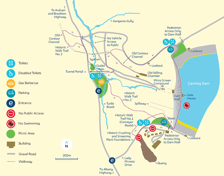 Map of Canning Dam