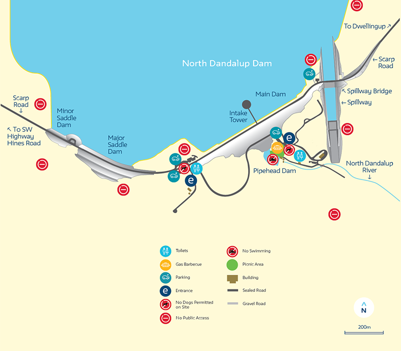 Map of North Dandalup Dam