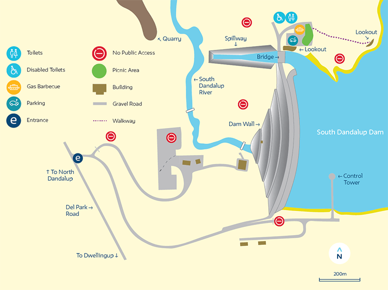 Map of South Dandalup Dam
