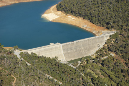 Aerial view of Victoria Dam