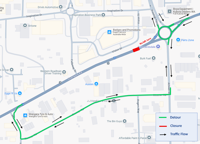 Detour map