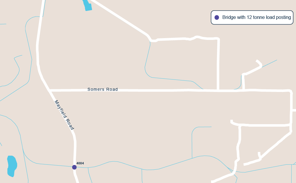 bridge map, detour