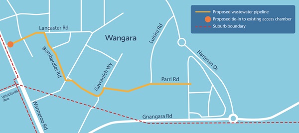 map of wangara pipeline