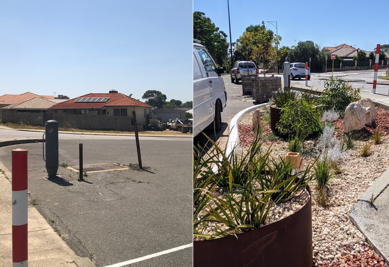 By converting a hot asphalt carpark to a unique nature space, the City of Cockburn has provided an environment for residents to meet, while also reducing heat and showcasing waterwise designs.