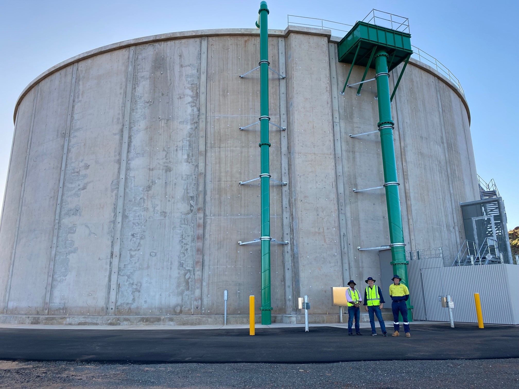 Water Minister Dave Kelly, Pilbara MLA Kevin Michel and Water Corporation Service Delivery Manager