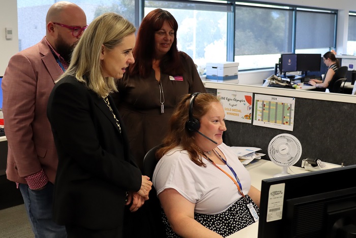Water Minister and WACOSS CEO with Water Corporation hardship team