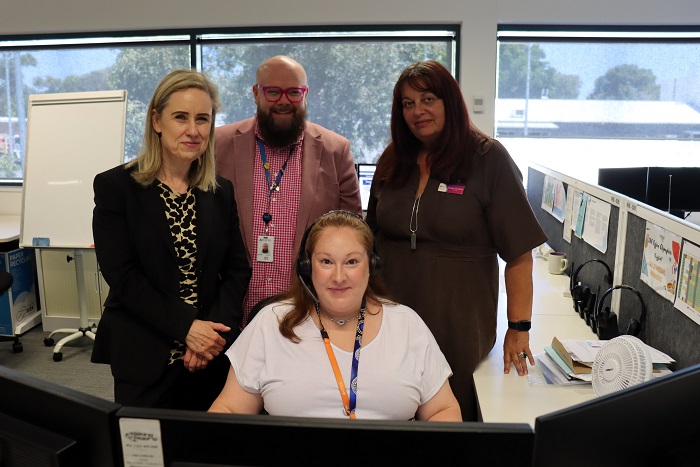 Water Minister and WACOSS CEO with Water Corporation hardship team