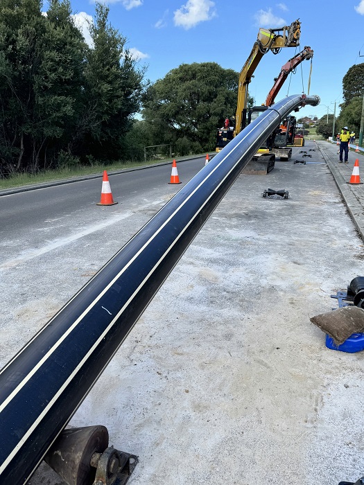 Wastewater pipeline is installed in Albany