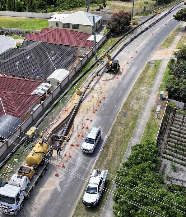 Work is underway on Albany's wastewater network