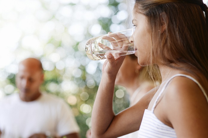 Girl drinking water