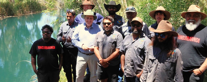 Water Minister and Yindjibarndi people at Millstream