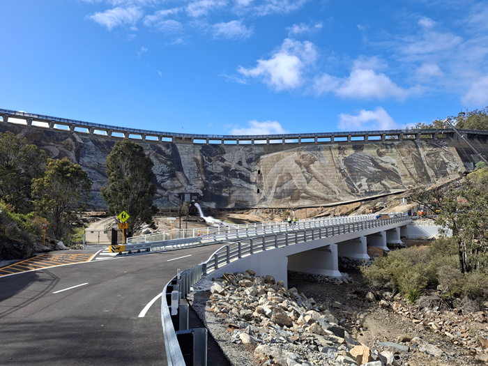 New bridge and mural