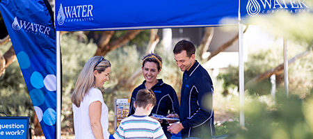 Image of employees working in the community at Water Corporation