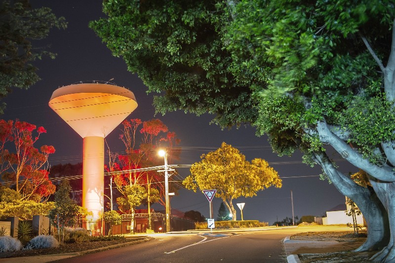 Doubleview tower at night