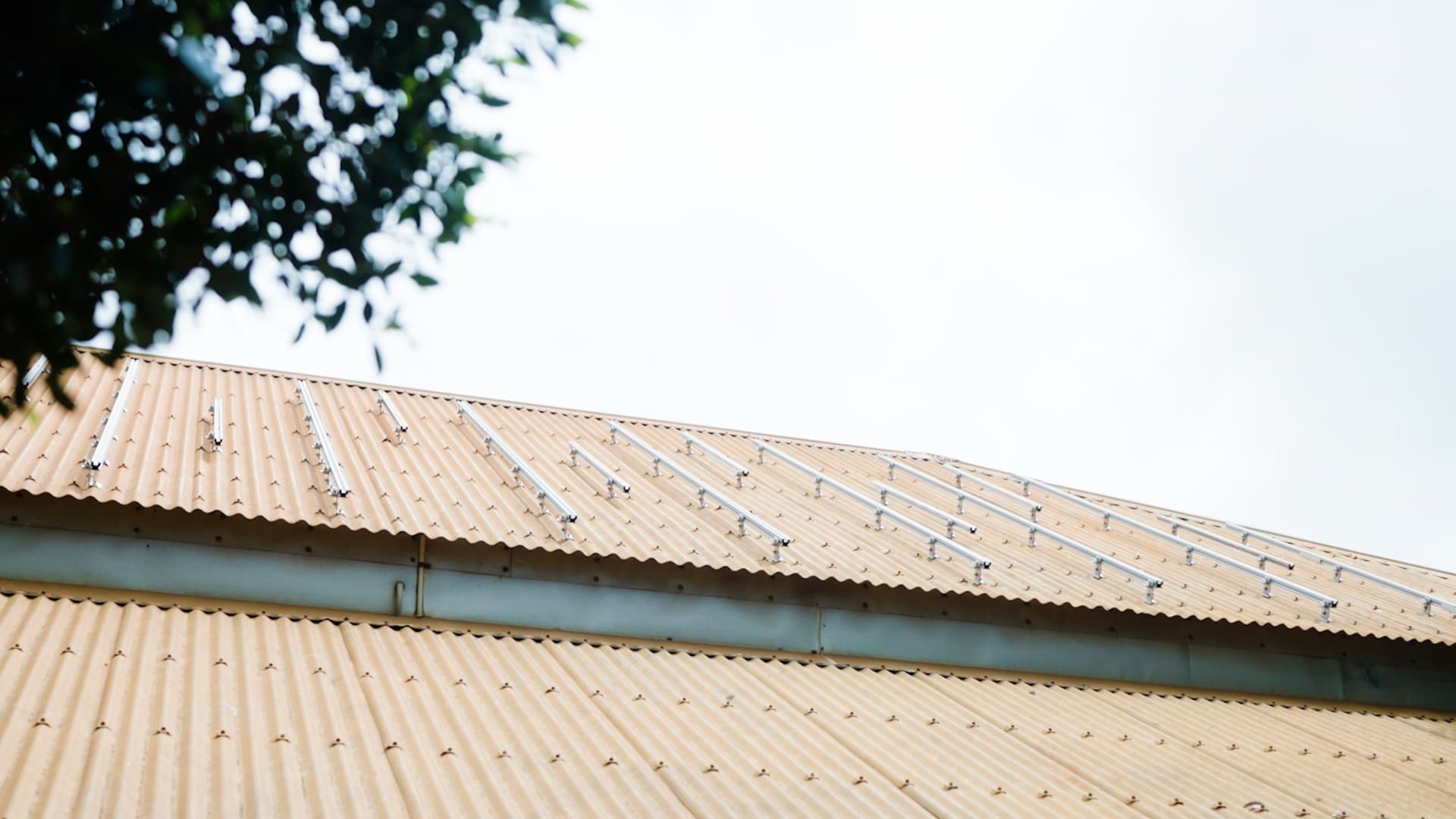 Solar panels in the roof