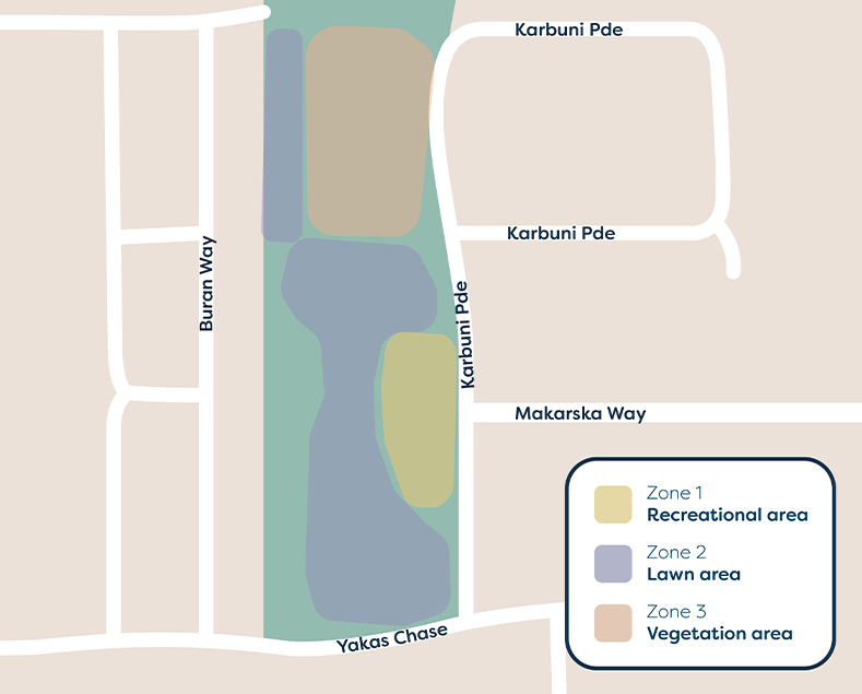 Watsonia Park restoration zones