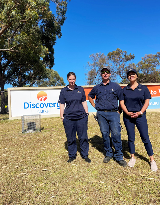 Maintenance staff at Discovery Park Woodman Point