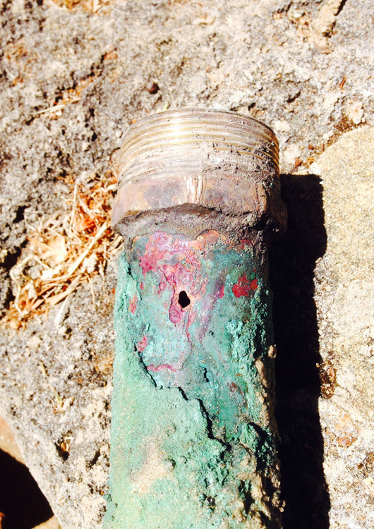 Erroded water pipe