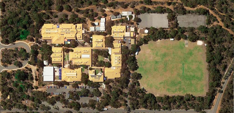 Birdseye view of Lesmurdie school grounds