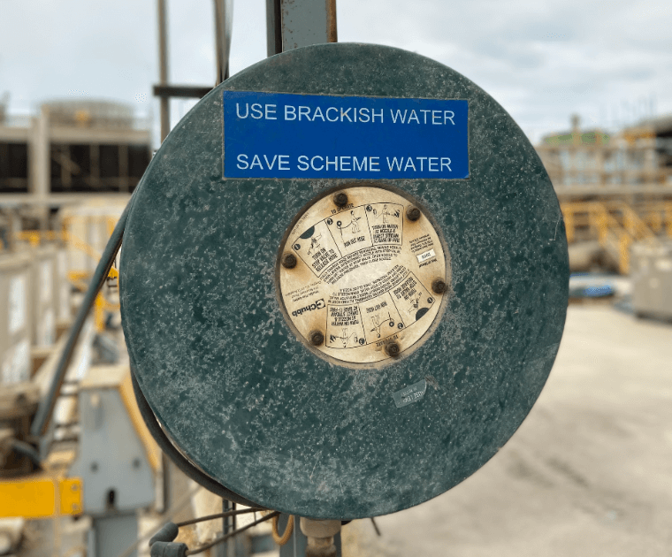 Recycled water hose reel