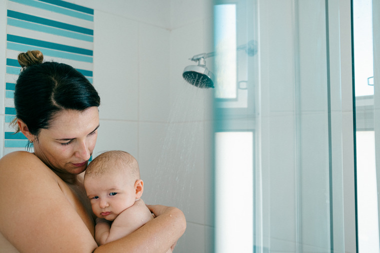 Saving water in the shower