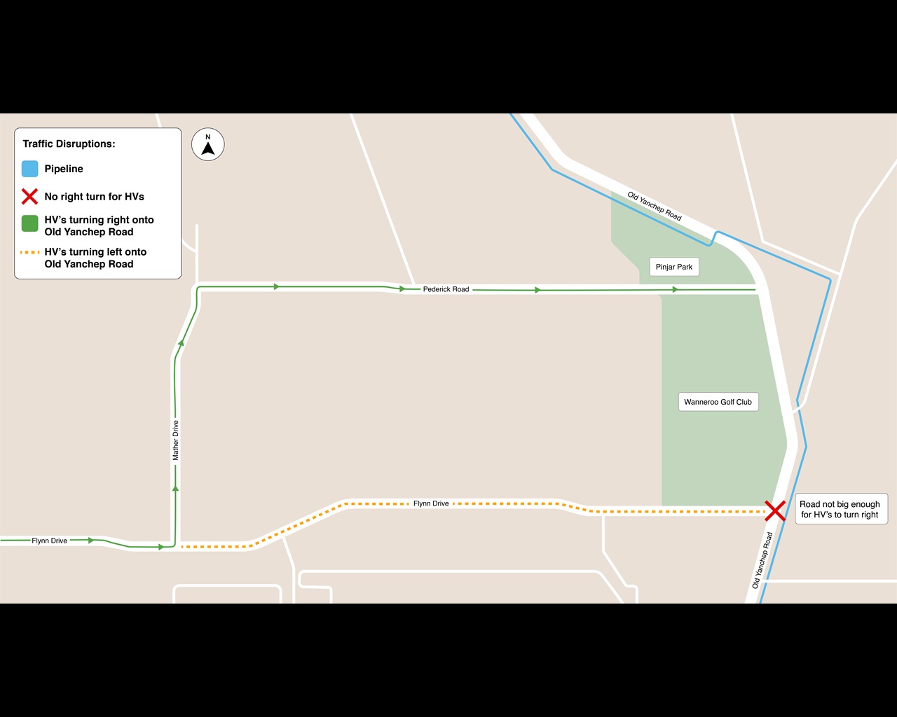 ASDP Trunk Main Old Yanchep Road Flynn Drive detour Sept-Oct 2026
