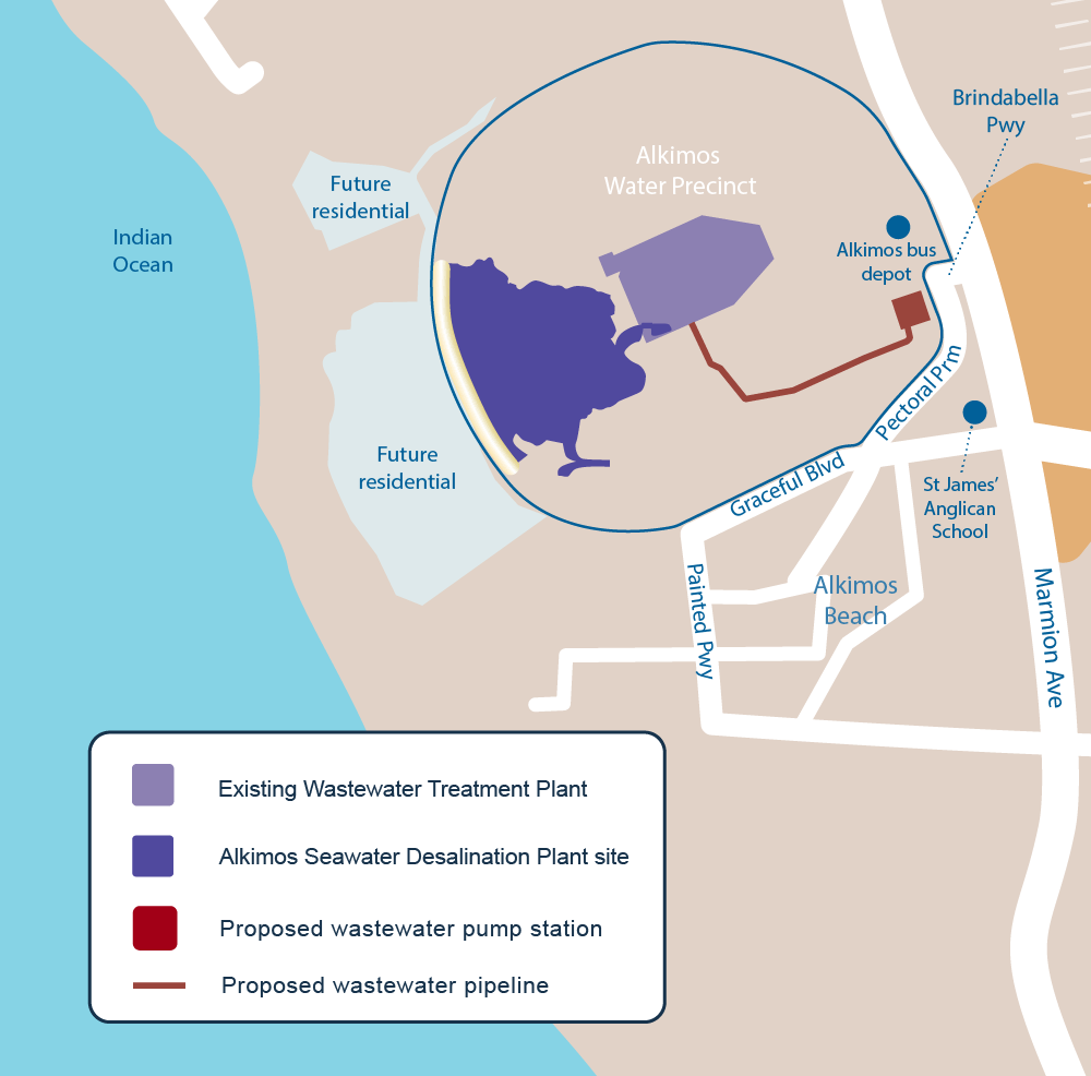 Alkimos water precinct map