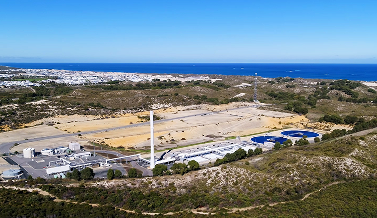 Current Alkimos showing the current water recycling facility