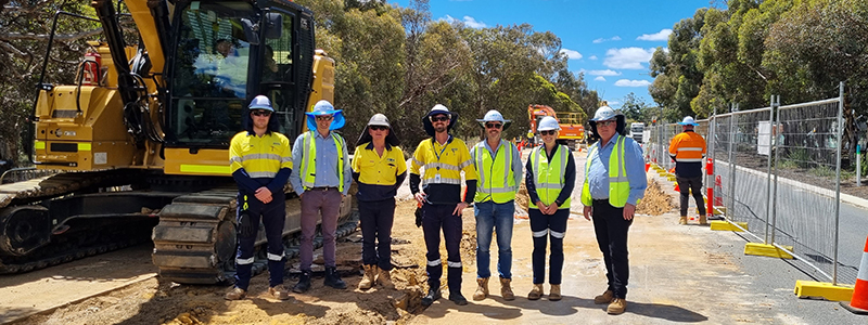 Water Corporation employees are on site with DM Civil contractors as they work on water infrastructure upgrades