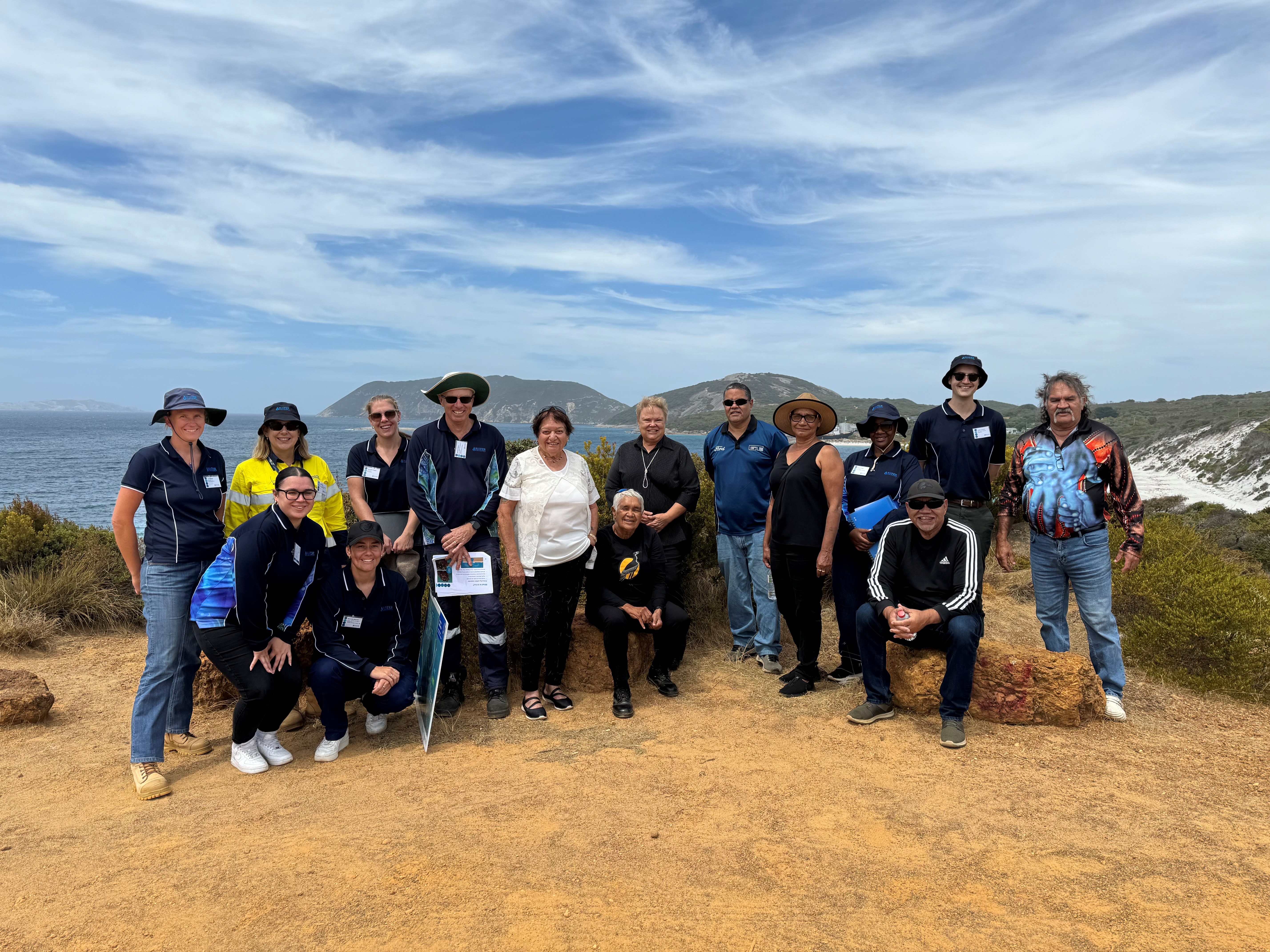 Water Corporation Project team with Wagyl Kaip Southern Noongar AC CAC