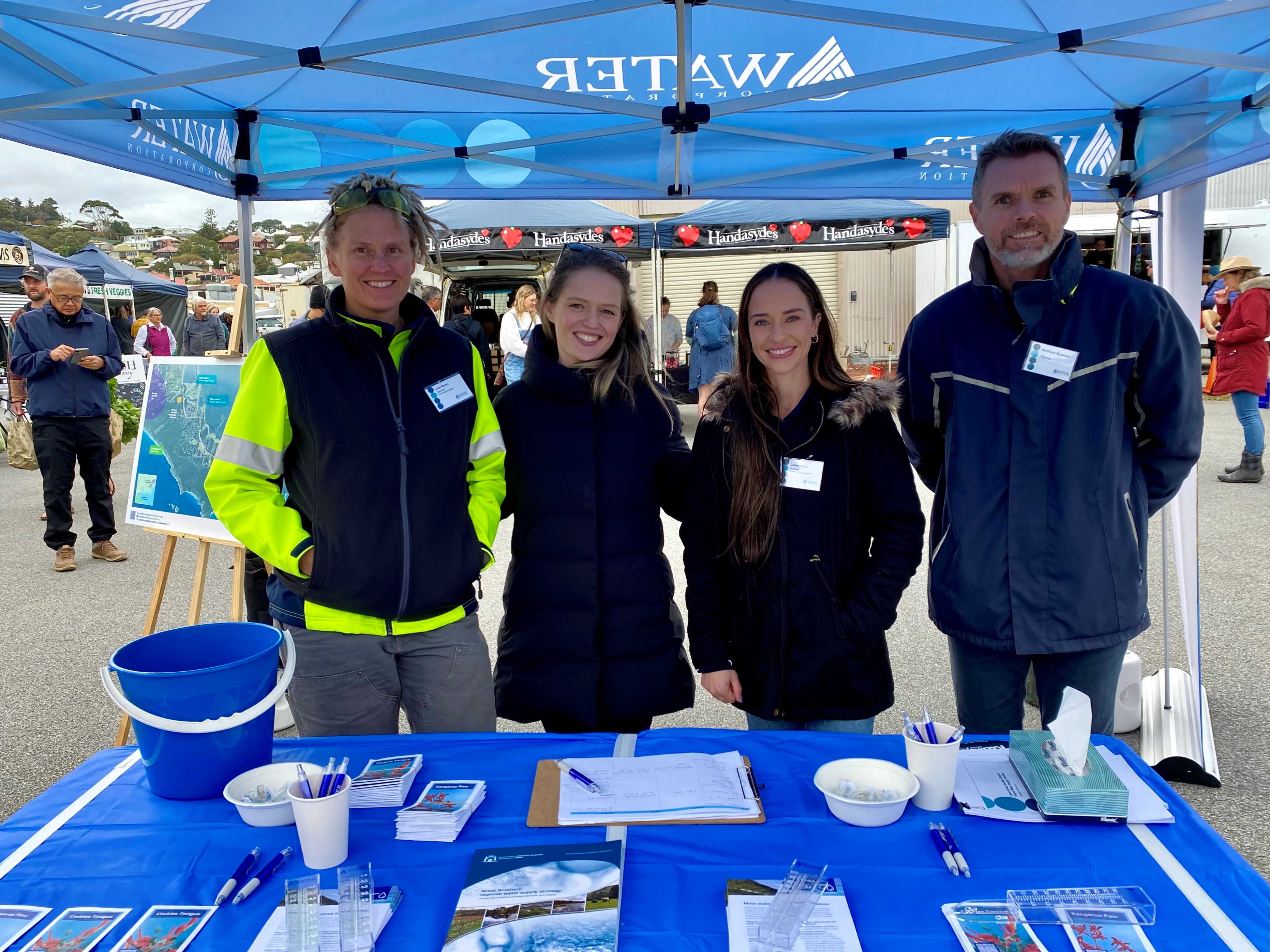 The project team at the Albany Farmer's Market