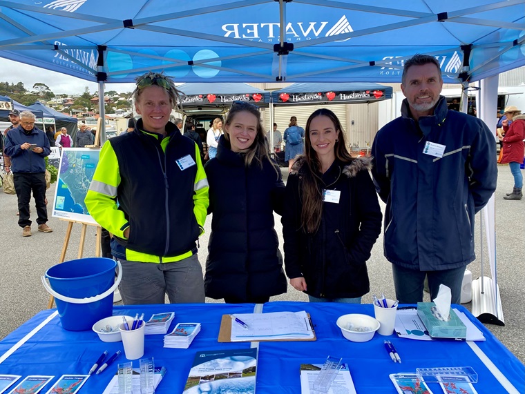 The project team at the Albany Farmer's Market
