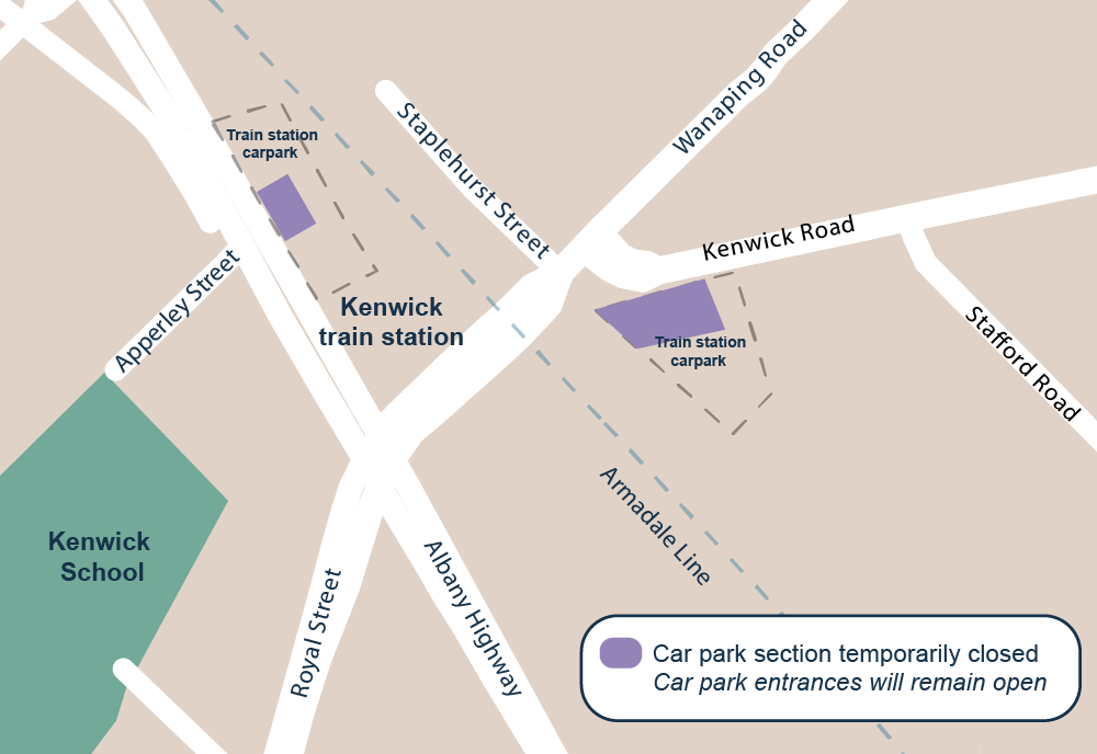 Kenwick Train Station car park closures