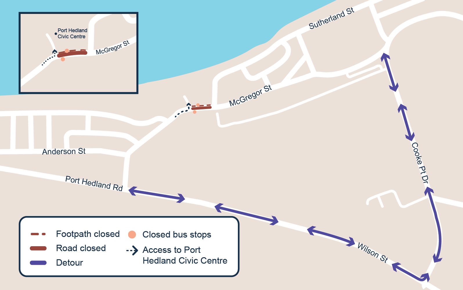 Traffic management during McGregor St closure